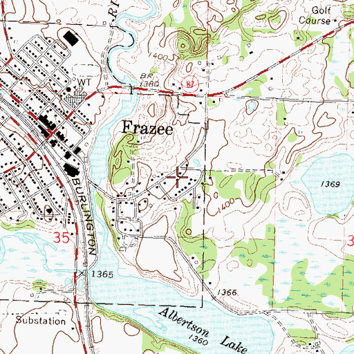 Topographic Map of Acorn Lake Mobile Home Court, MN