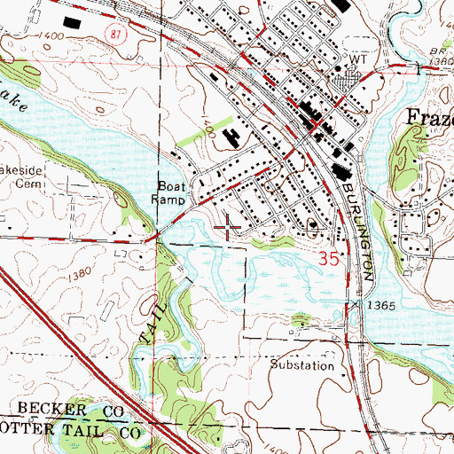 Topographic Map of Feldt Mobile Home Park, MN