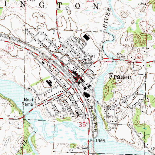 Topographic Map of Town Lake Estates, MN