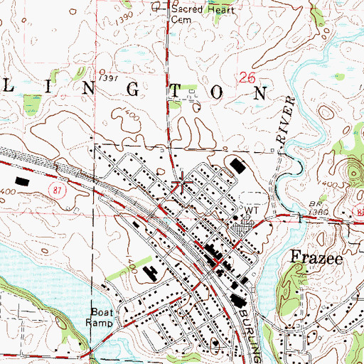 Topographic Map of Community of Christ Church, MN
