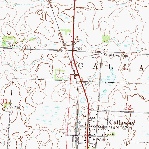 Topographic Map of Assumption Catholic Church, MN
