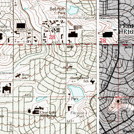 Topographic Map of New Song Fellowship Church, CO
