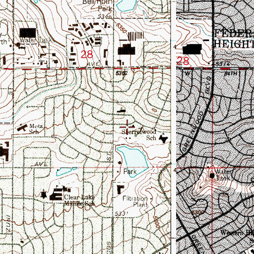 Topographic Map of First Church of Christ Scientist - Thornton / Westminster, CO