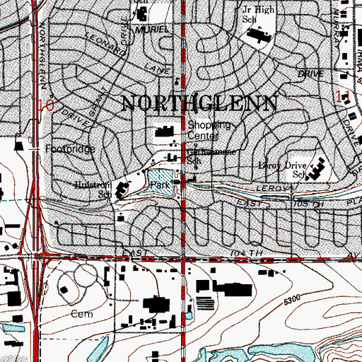 Topographic Map of First Southern Baptist Church, CO