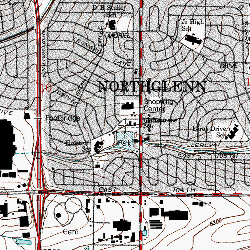 Topographic Map of Gethsemane Lutheran Church, CO