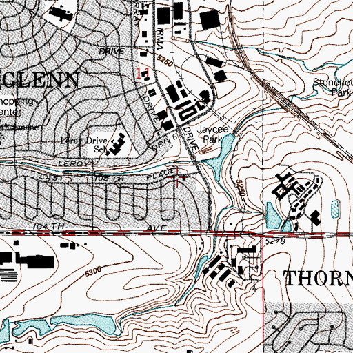 Topographic Map of Northglenn Christian Church, CO