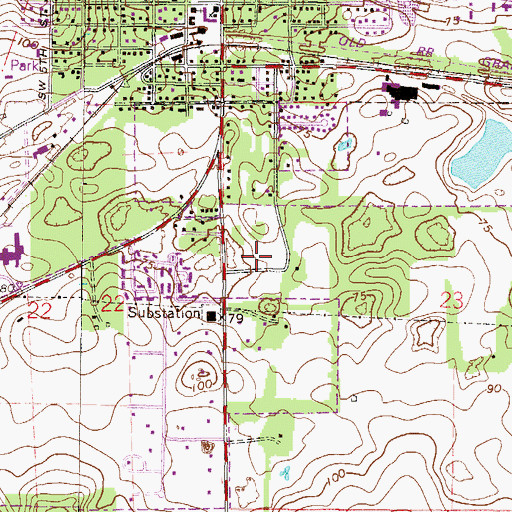 Topographic Map of W W Irby Elementary School, FL