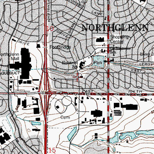 Topographic Map of Northglenn United Church of Christ, CO