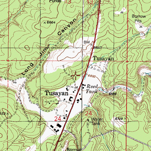 Topographic Map of Tusayan Airport (historical), AZ