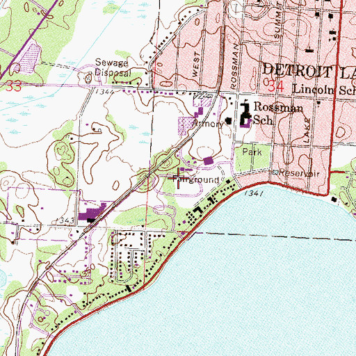 Topographic Map of Becker County Fairgrounds, MN