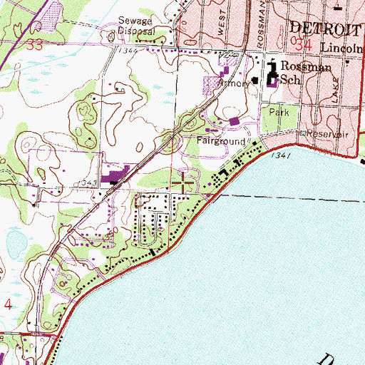 Topographic Map of American Legion Campgrounds, MN