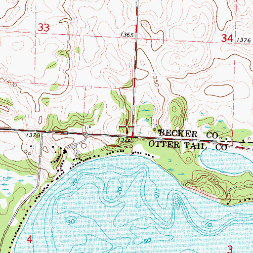 Topographic Map of Windflower Golf Course, MN