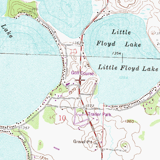 Topographic Map of Ironman Golf Course, MN