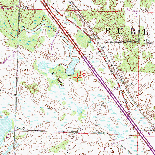 Topographic Map of Maple Hills Golf Course, MN