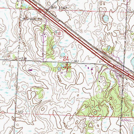 Topographic Map of Forest Hills RV Resort, MN