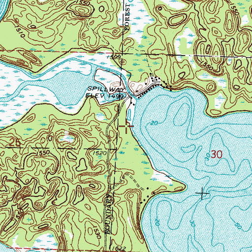Topographic Map of Whaley's Resort and Camp Site, MN