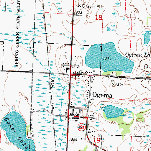 Topographic Map of Trinity Lutheran Church, MN