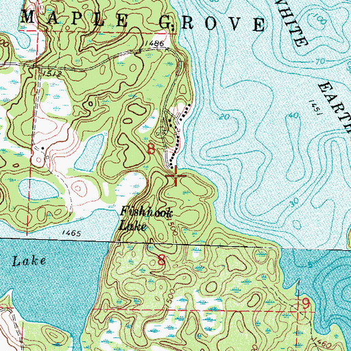 Topographic Map of Port of Cedar Crest Campground, MN