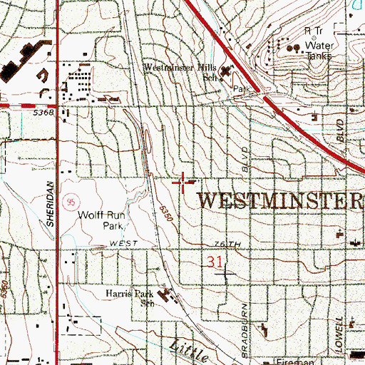 Topographic Map of Apostolic Faith Tabernacle, CO
