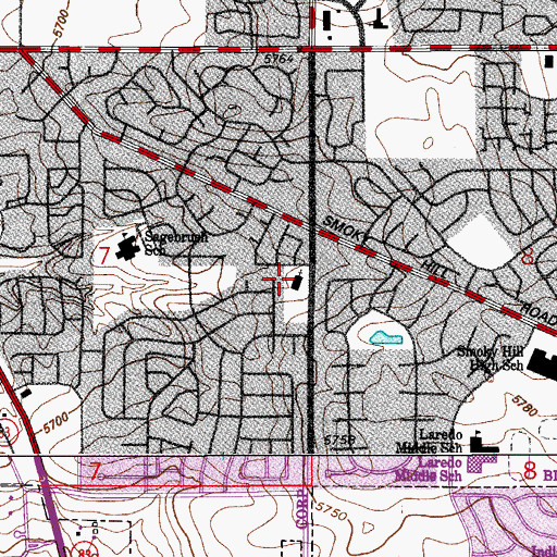 Topographic Map of Church of Jesus Christ of Latter Day Saints, CO