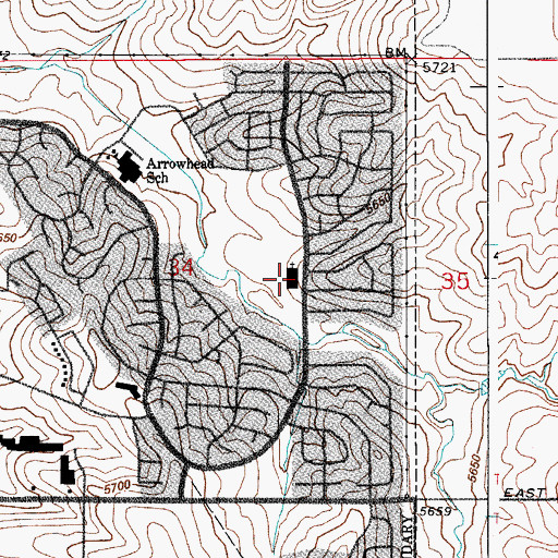 Topographic Map of Church of Jesus Christ of Latter Day Saints, CO