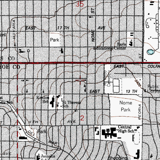 Topographic Map of Consolation Christian Church, CO
