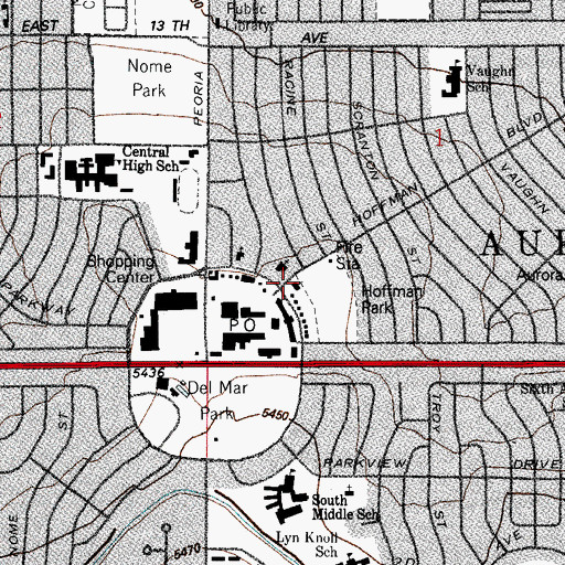 Topographic Map of Faith Temple Church of God in Christ, CO
