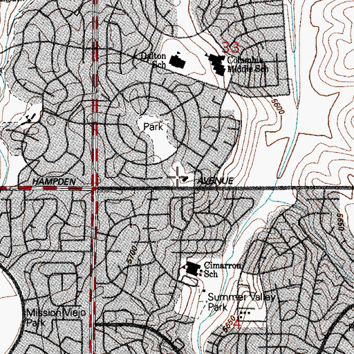 Topographic Map of New Hope Community Church, CO