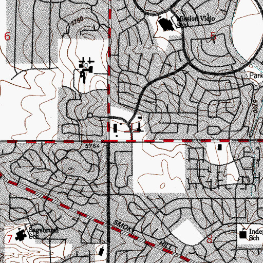 Topographic Map of Trinity Baptist Church, CO