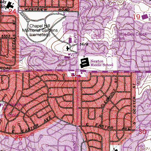 Topographic Map of Faith Community Fellowship Church, CO