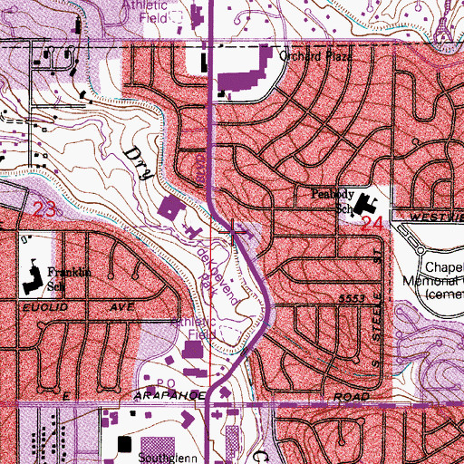 Topographic Map of Lutheran Church of the Holy Spirit, CO
