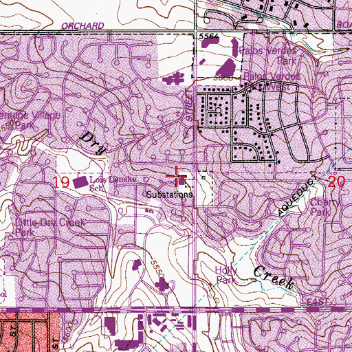 Topographic Map of Our Father Lutheran Church, CO