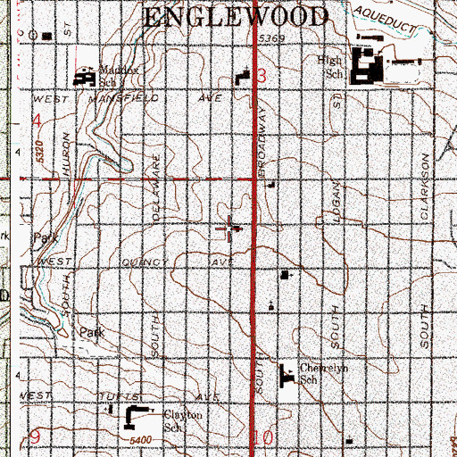 Topographic Map of Victory Fellowship Church, CO