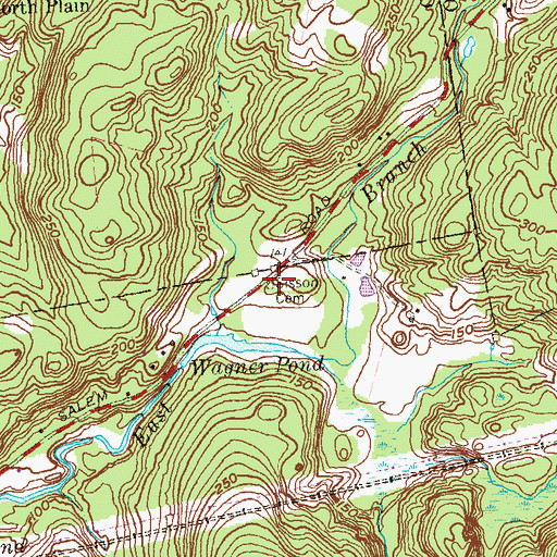 Topographic Map of Sisson Cemetery, CT