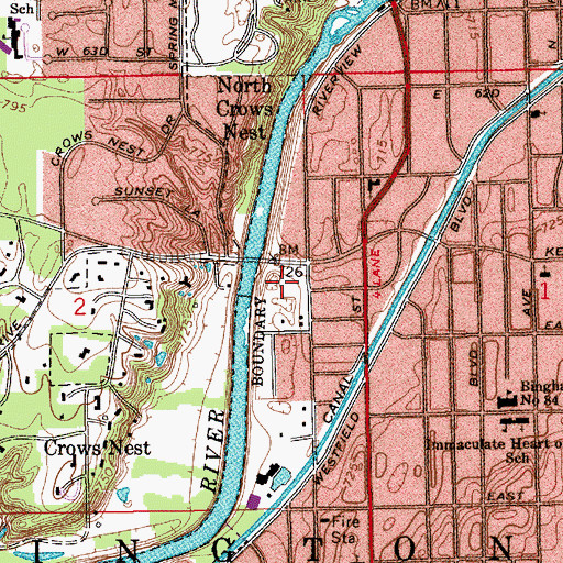 Topographic Map of Friedmann Park, IN