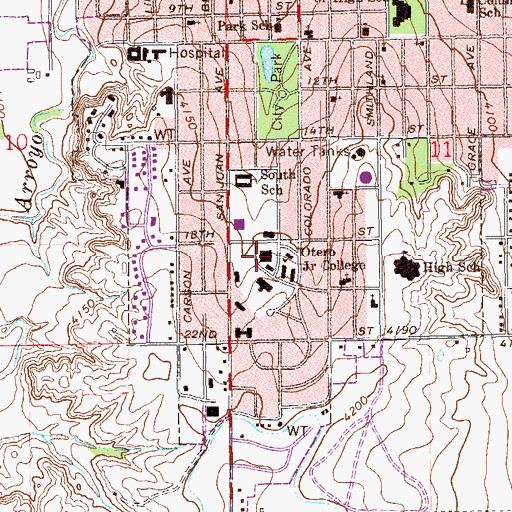 Topographic Map of McDivitt Center Gymnasium, CO