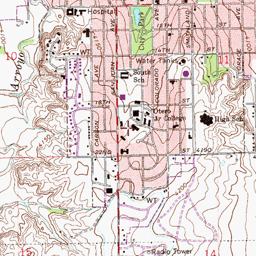 Topographic Map of Wheeler Library, CO