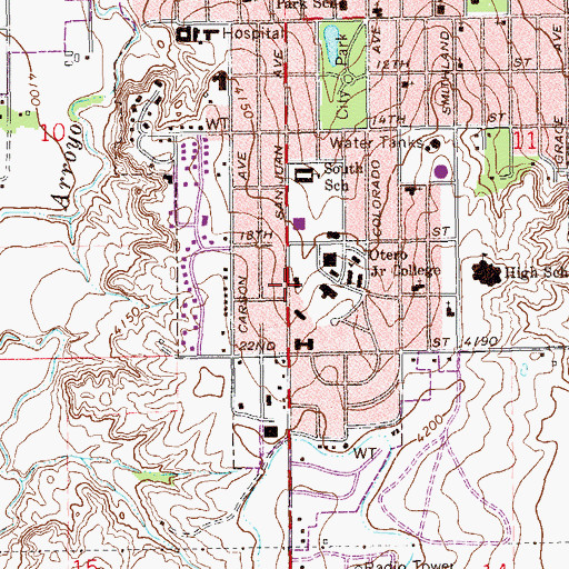 Topographic Map of McBride Hall, CO
