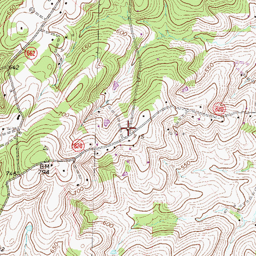 Topographic Map of Sleepy Hollow Farm, VA