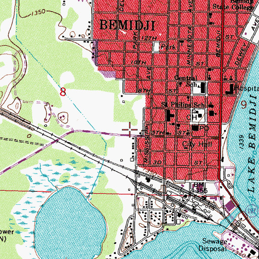 Topographic Map of Northern Medical Clinic, MN