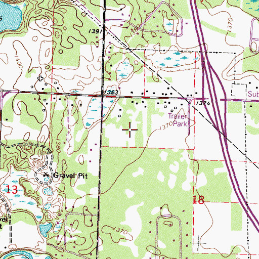Topographic Map of Bemidji High School, MN