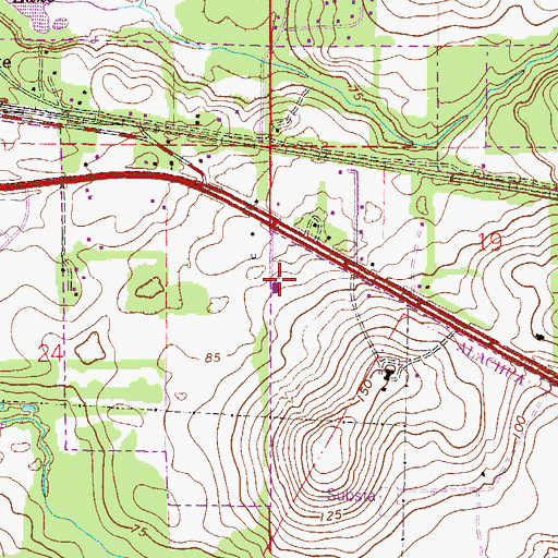 Topographic Map of Calvary Baptist Church, FL