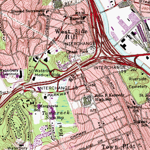 Topographic Map of Sled Haul Brook, CT