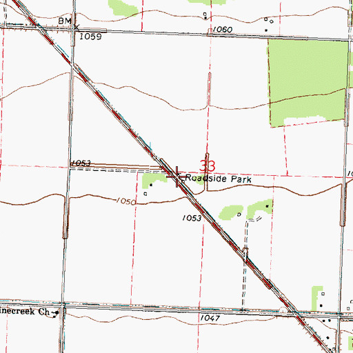 Topographic Map of Pine Creek Wayside Park, MN