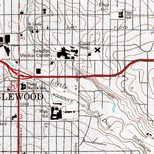 Topographic Map of Saint George's Episcopal Church (historical), CO