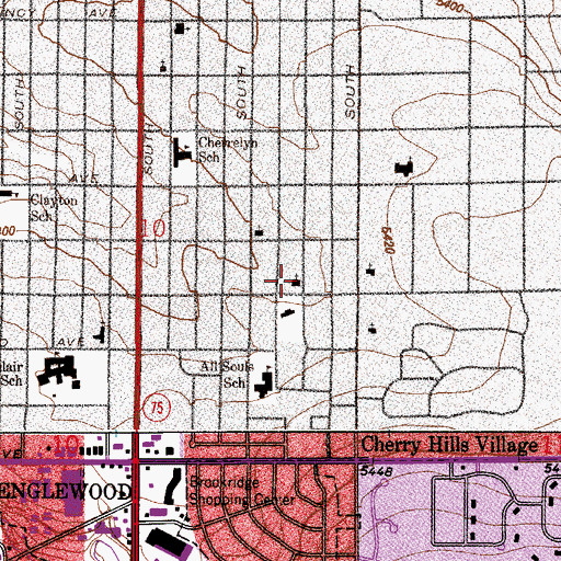 Topographic Map of Saint Mark Coptic Orthodox Church, CO