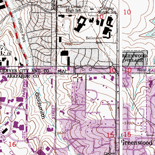 Topographic Map of Grace Korean Baptist Church, CO