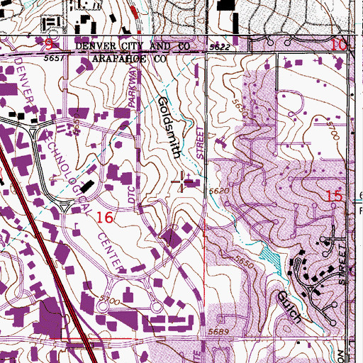 Topographic Map of Saint Catherine Greek Orthodox Church, CO