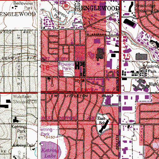 Topographic Map of Church of God Holiness, CO