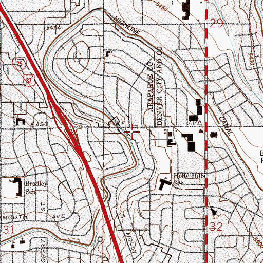 Topographic Map of Calvary Apostolic Academy, CO